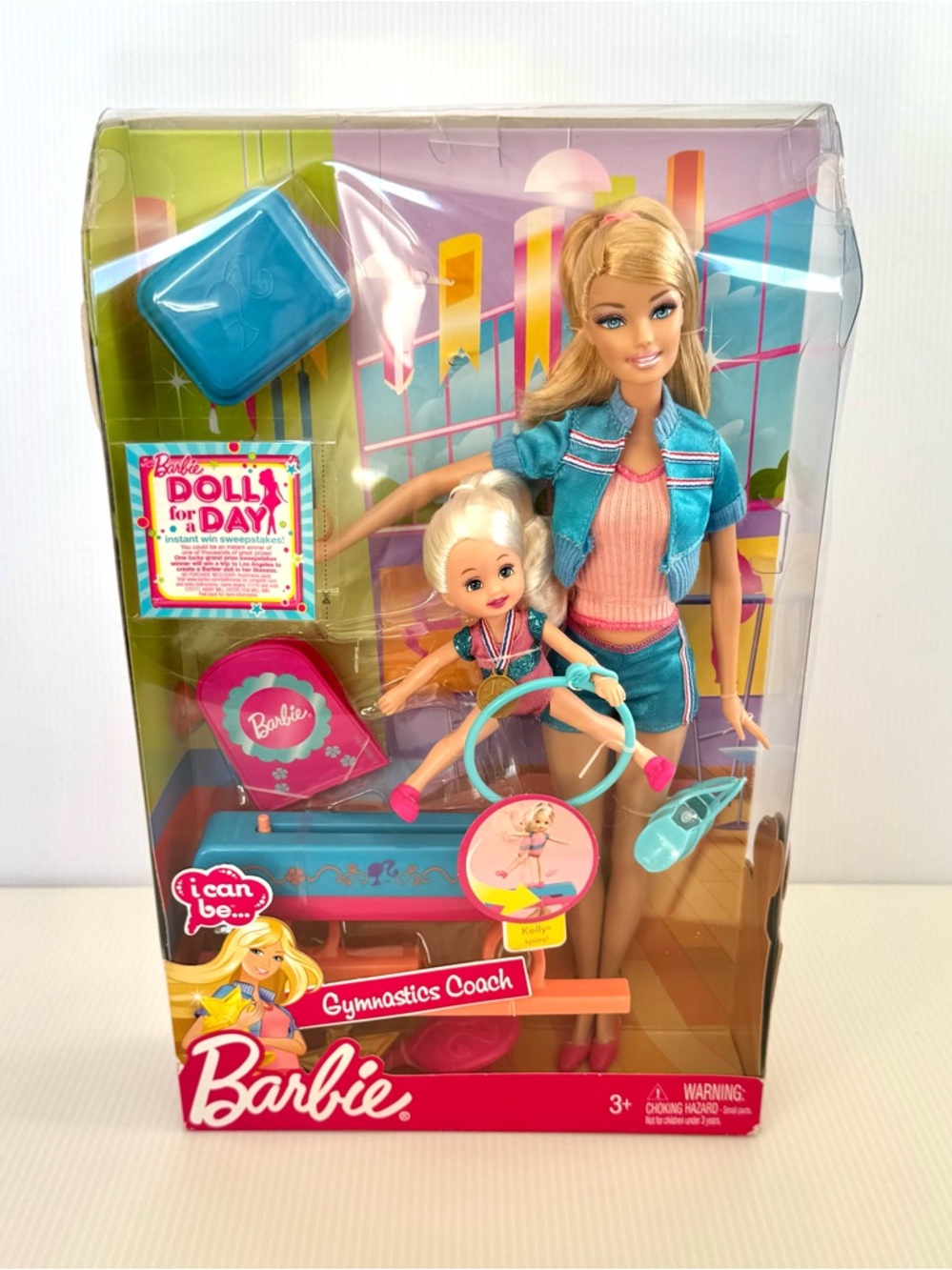 🩷NIB. VERY RARE! Barbie Gymnastics Coach Doll Set - 2008